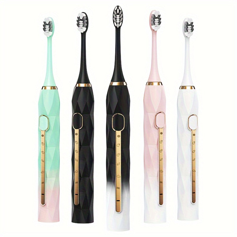 Electric Toothbrush Set with IPX8 Rating, 10 Brush Heads, Travel Case, Holder and Five Color Bundles