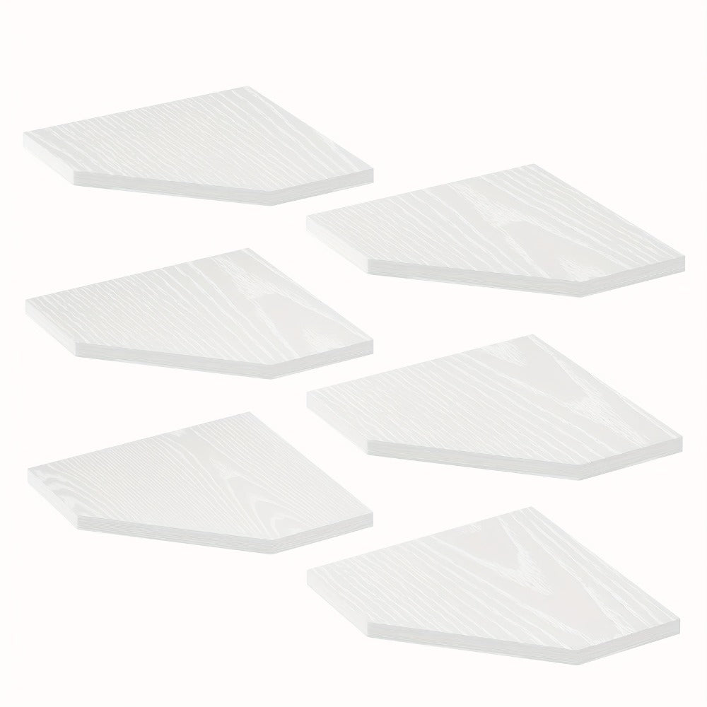 Floating Corner Wall Shelf 5-Sided Wall Mounted Storage Rack – Modern Display Unit for Bathroom, Kitchen, Bedroom & Living Room – Set of 2