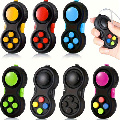 Handheld Fidget Controller Toy with Buttons, Roller, Switch and Seven-Color Checkout Assortment