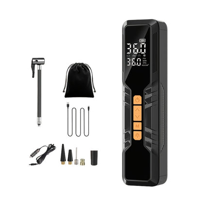 Portable Tire Inflator Wireless Air Compressor with Digital LED Display Auto Pressure Detection USB-C Rechargeable for Car Bicycle