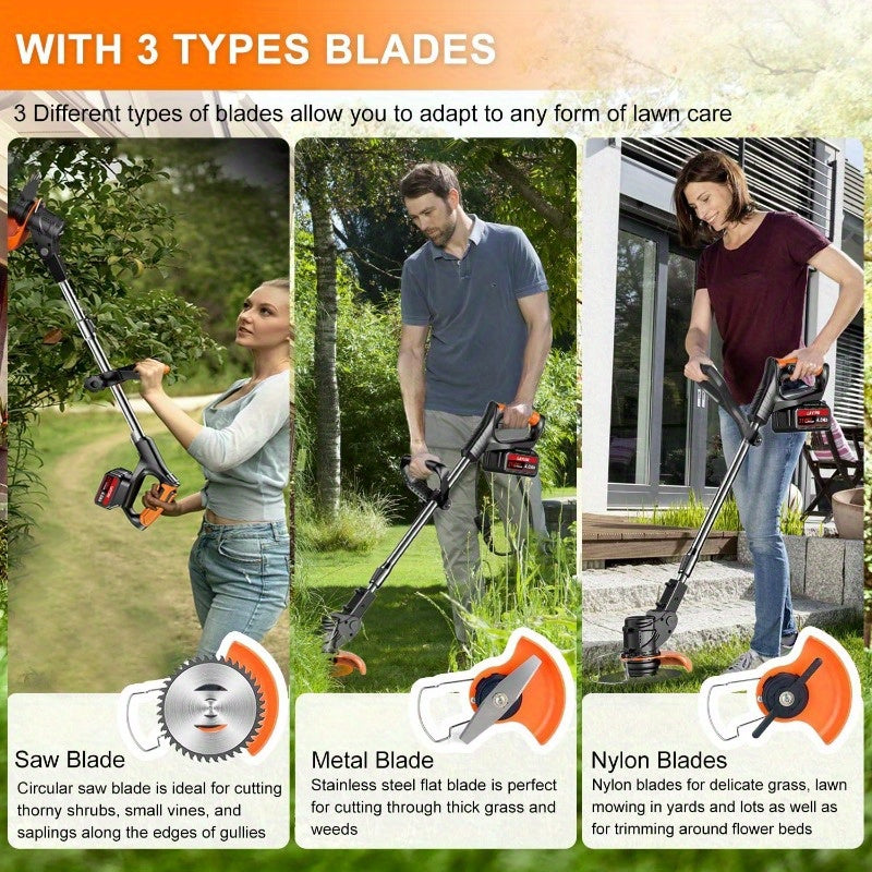 Weed Wacker Blades, Brush Cutter Trimmer Lawn Mower Replacement for Garden, Patio and Yard Use