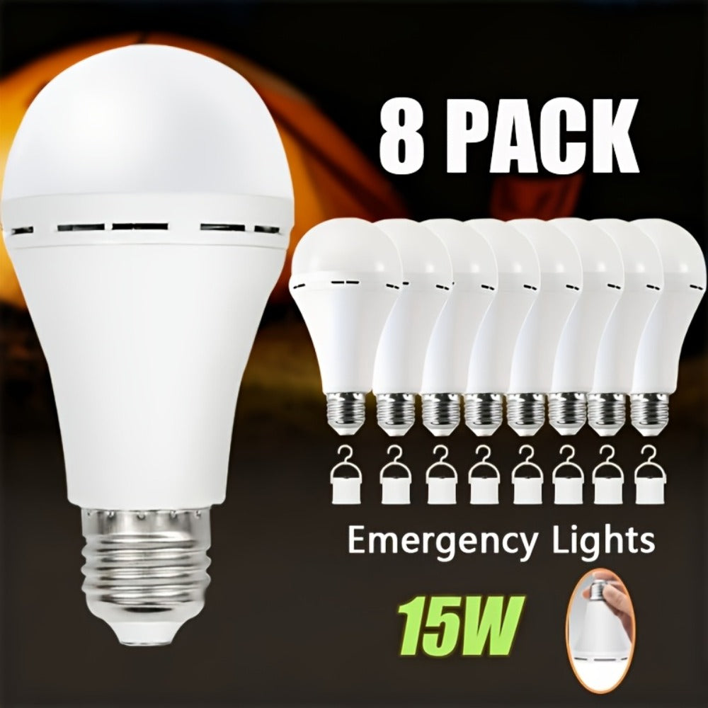 Emergency Light Bulb for Power Outages 2000mAh Rechargeable LED 6000K with Backup Battery, Auto-On Failure Detection