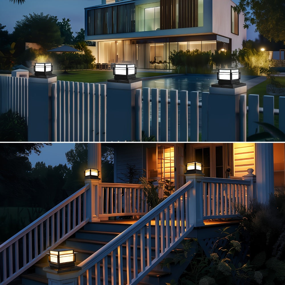 Solar Post Cap Lights for Fence Deck 6 Pack - Outdoor Bright LED for Garden Porch Patio Stair for an Everyday Personal Care Routine