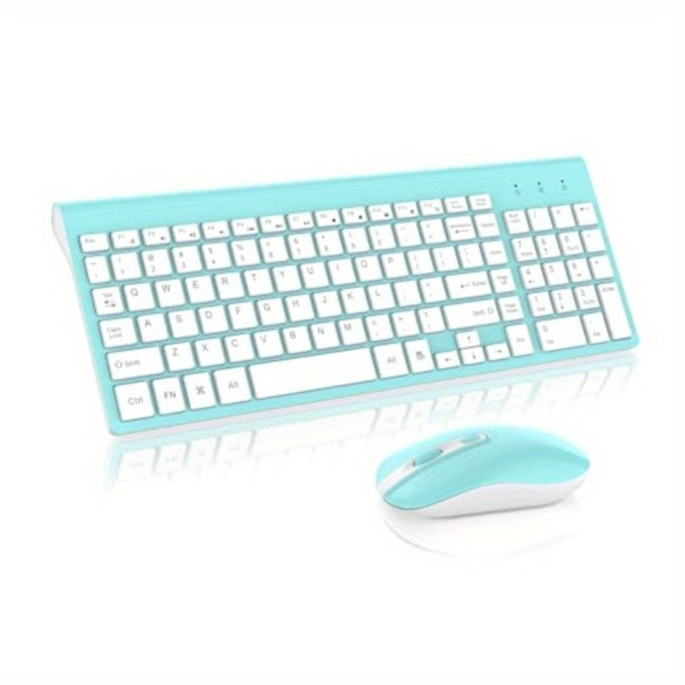 2.4G Wireless Keyboard and Mouse Combo Ultra-Thin Slim Full Size with Numpad Silent Keys Plug for an Everyday Personal Care Routine