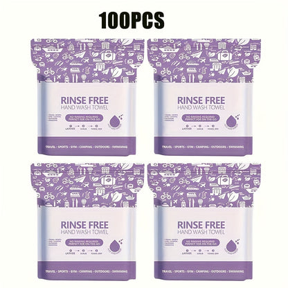 Disposable No-Rinse Foaming Bath Towels – Large 11.81" Body Wipes, Wet & Wipe Cleansing Cloths for Elderly Care, Camping, Post-Surgery