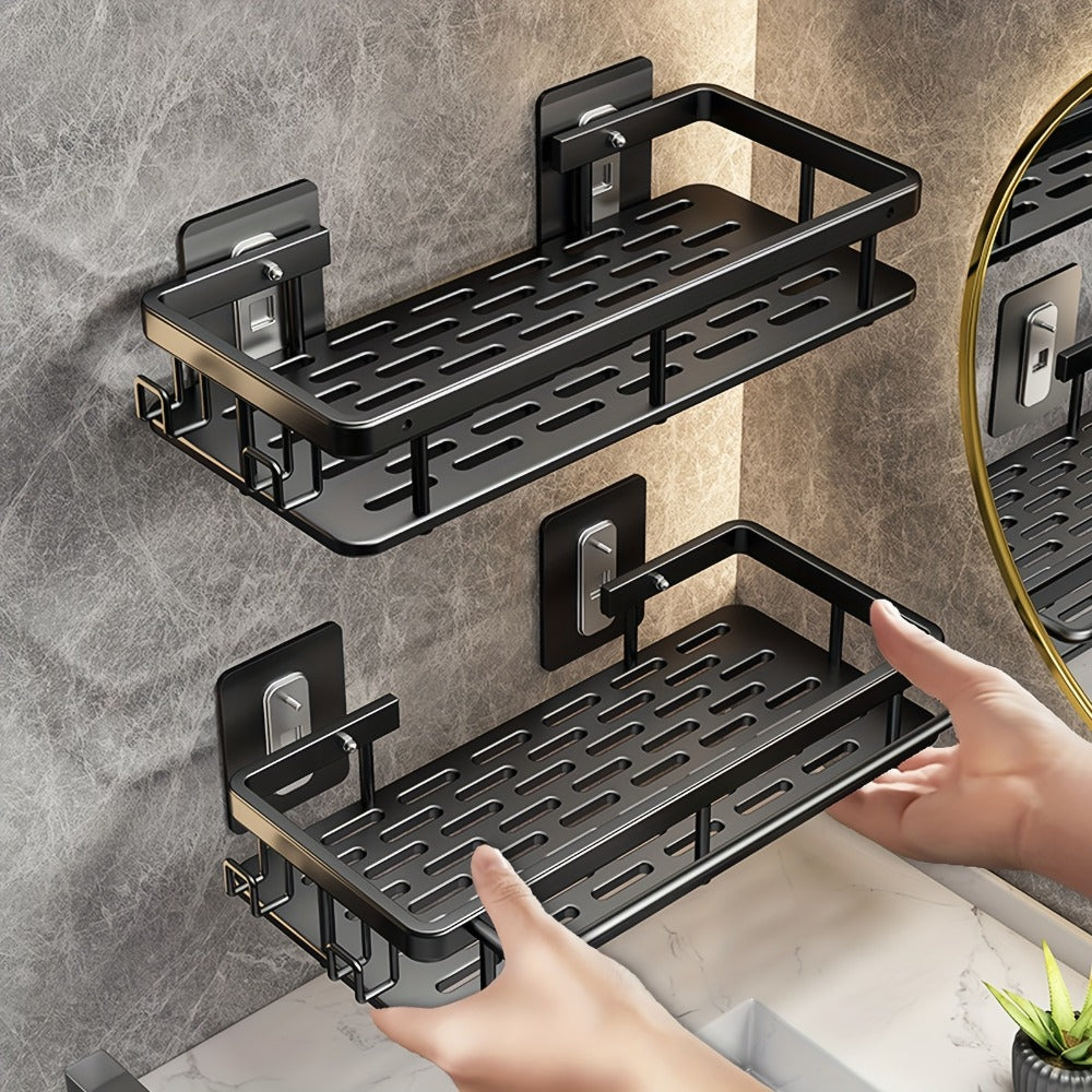 Shower Caddy Wall Mounted Stainless Steel 2-Pack – Rust-Resistant 2-Tier Bathroom Shelf Organizer, Corner Storage Rack for Shower Bathtub