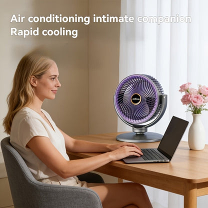 RV Fan 5-in-1 USB Rechargeable 4000mAh Battery 5-Speed Type-C Charging Port Portable Room Fan for Entryways, Bedrooms and Living Spaces