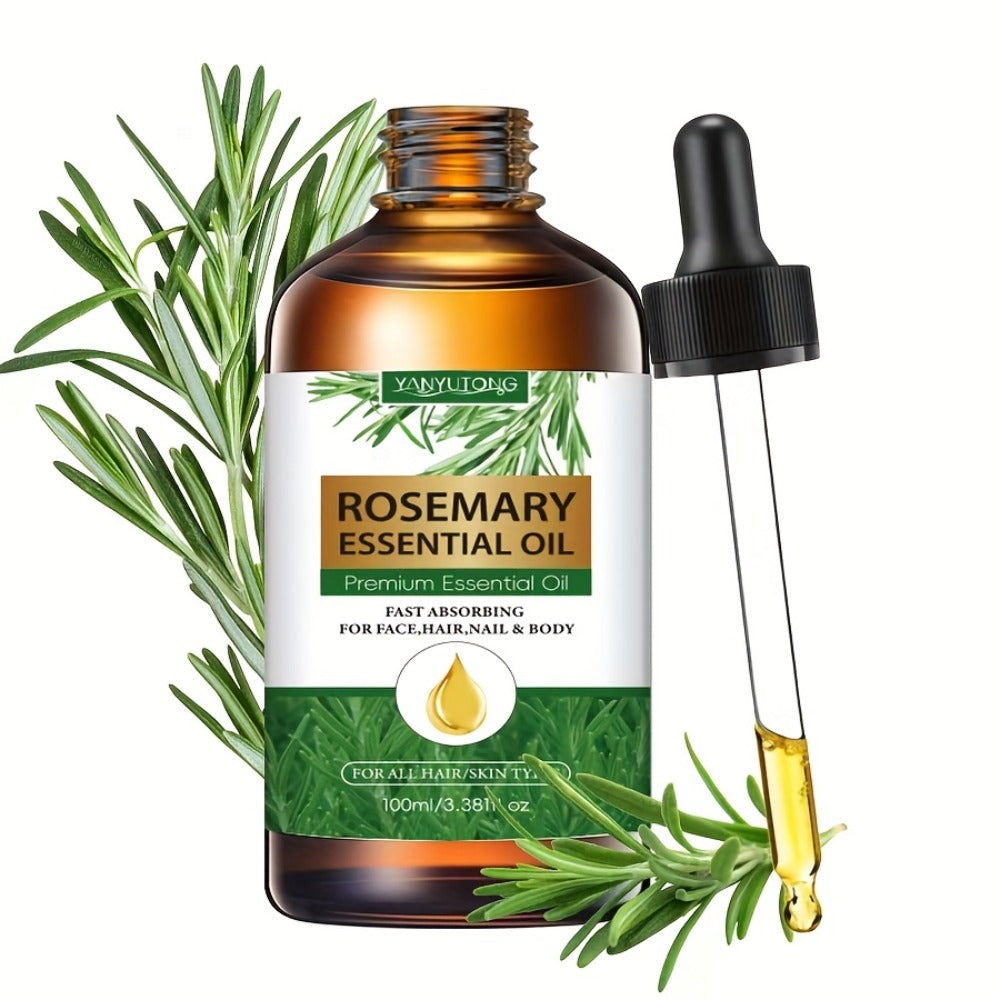 Essential Oil Rosemary External-Use Dropper Bottle with 1-Piece, 2-Piece or 1.01oz Available Options