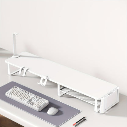 Monitor Stand Organizer with Headset Holder Phone Stand & Game Controller Holder, Versatile Desktop Riser for Computer Monitor Laptop