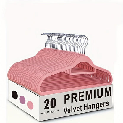 Velvet Hangers Non-Slip Slim Space Saving Clothes Hangers, Premium Flocked Suit Hangers for Closet Organization