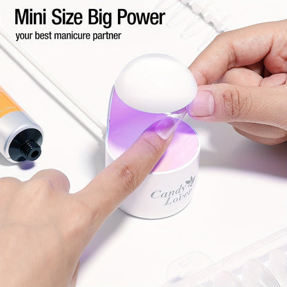 Mini UV LED Nail Lamp, Portable Compact Gel Nail Curing Light for Travel & Home, Fast Gel Polish Dryer