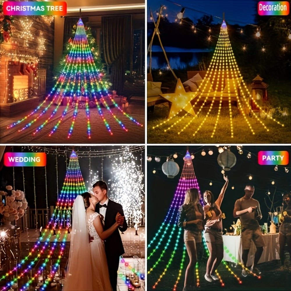 Waterfall Fairy Lights USB Powered 8 Modes for an Everyday Personal Care Routine, with the Listed Configuration
