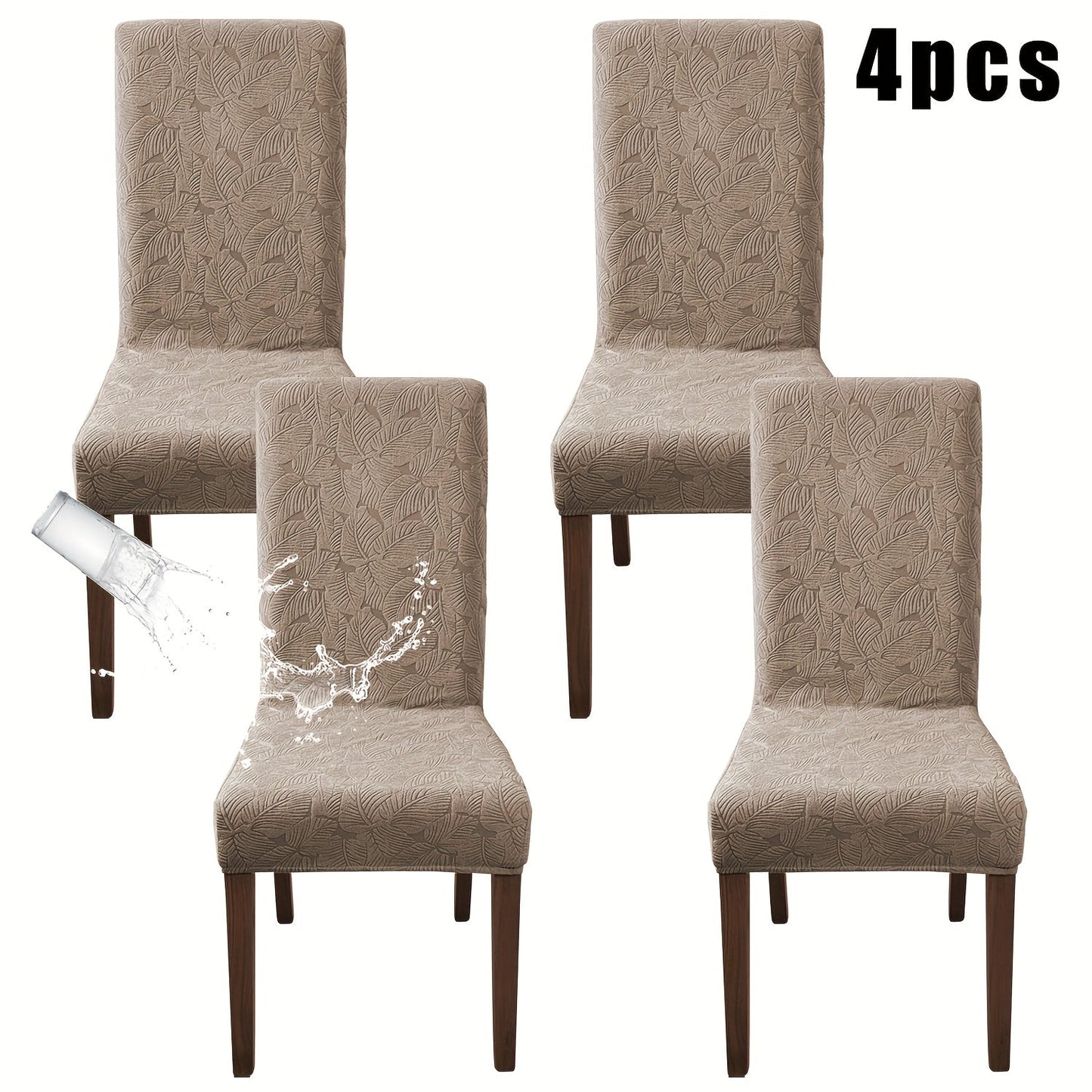 Stretch Dining Chair Covers Set of 4/6 – Plant Print Slipcovers for Dining Room Kitchen Chairs, Elastic Parsons Chair Protector, Home Decor