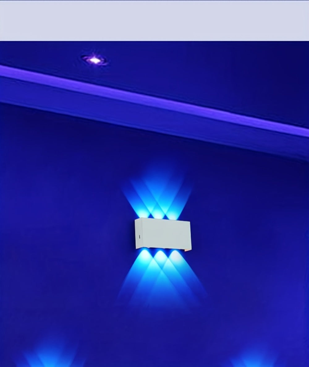 RGB Wall Light 2 Pack Battery Powered - Seven Color Gradient Dimming Night Light with Touch Switch