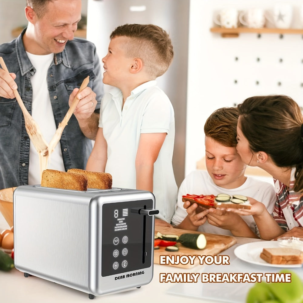 Touch-Screen Two-Slice Toaster with Seven Browning Levels, Five Modes and Stainless-Tone Housing