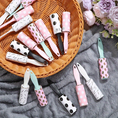 Lint Roller Pet Hair Remover Mini Portable 12 Pack Travel Size No Power Required for Clothing Furniture Car Seats Couch Reusable Clothes