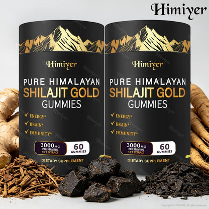 Shilajit Supplement 3000mg with Ginger, Ginseng & Ashwagandha – Pure Fulvic Acid & Multi-Mineral Phytonutrient Formula for Energy, Vitality