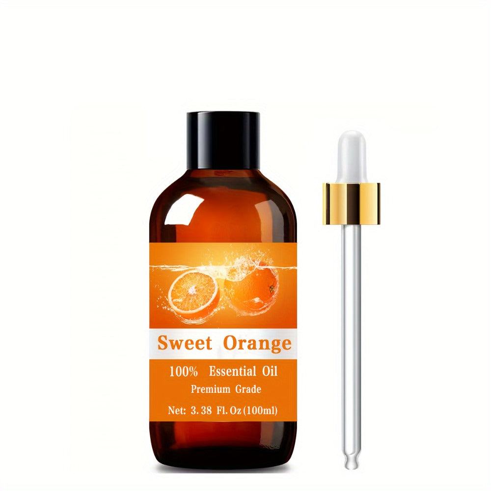 Essential Oil Sweet Orange Citrus Aroma in 100ml Bottle for Diffuser, Humidifier, Massage and Home Fragrance