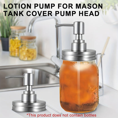 Mason Jar Soap Dispenser Pump Lids 4 Pack – 304 Stainless Steel Regular Mouth Mason Jar Pump Replacement, Leakproof Gasket