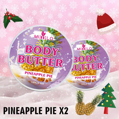 Fruity Body Glaze Set 8 Scents 100g×2 – Pineapple Coconut Strawberry Coffee Peach Doughnut Birthday Cake Non-Greasy All-Day Moisturizing