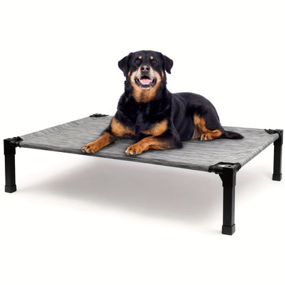 Elevated Pet Cot with Metal Frame, Textilene-Labeled Mesh Deck, Four Sizes and Seven Colors