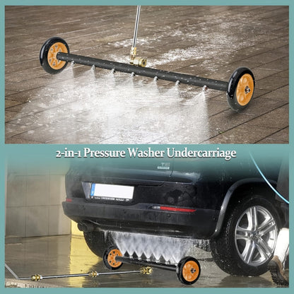 Undercarriage Cleaner with 4000 PSI Rating, Seven Nozzles, Rolling Bar and Three Extension Wands