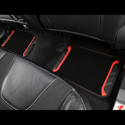Steering Wheel Cover & Waterproof Car Floor Mats Combo Set – Microfiber Anti-Slip Universal Fit 14.5-15 Inch for 95% Sedan SUV Cars