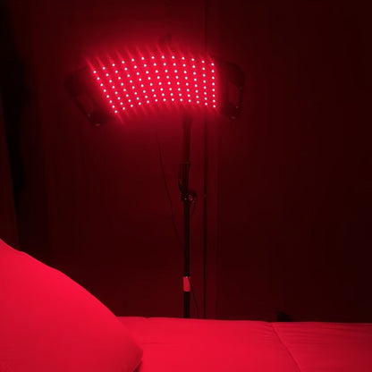 Adjustable Red and Near-Infrared LED Panel Lamp with 660nm and 850nm Light, Floor Stand and 30-Minute Timer