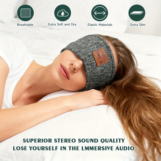 ANC Closed-Back Sports Headphones Wireless Synthetic Leather Active Noise Cancellation for Bedside Audio, Alarms and Room Entertainment