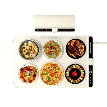 Electric Food Warming Mat with 6 Temperature Levels & Timer for Entryways, Bedrooms and Living Spaces