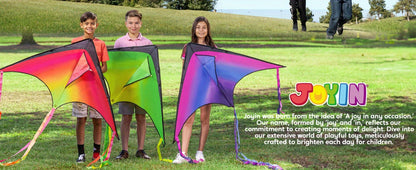 Large Delta Kite 3 Pack for Kids & Adults, Gradient Easy-to-Fly Kites with 58-Inch Wingspan & 262.5 Ft String