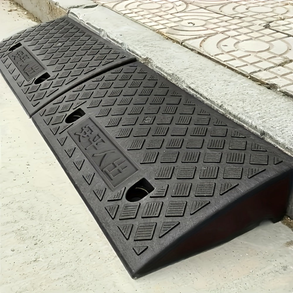 Portable Plastic Car Ramps – Heavy Duty Anti-Slip Threshold Ramps for Cars, Wheelchairs, Bicycles & Medical Equipment, Weather Resistant