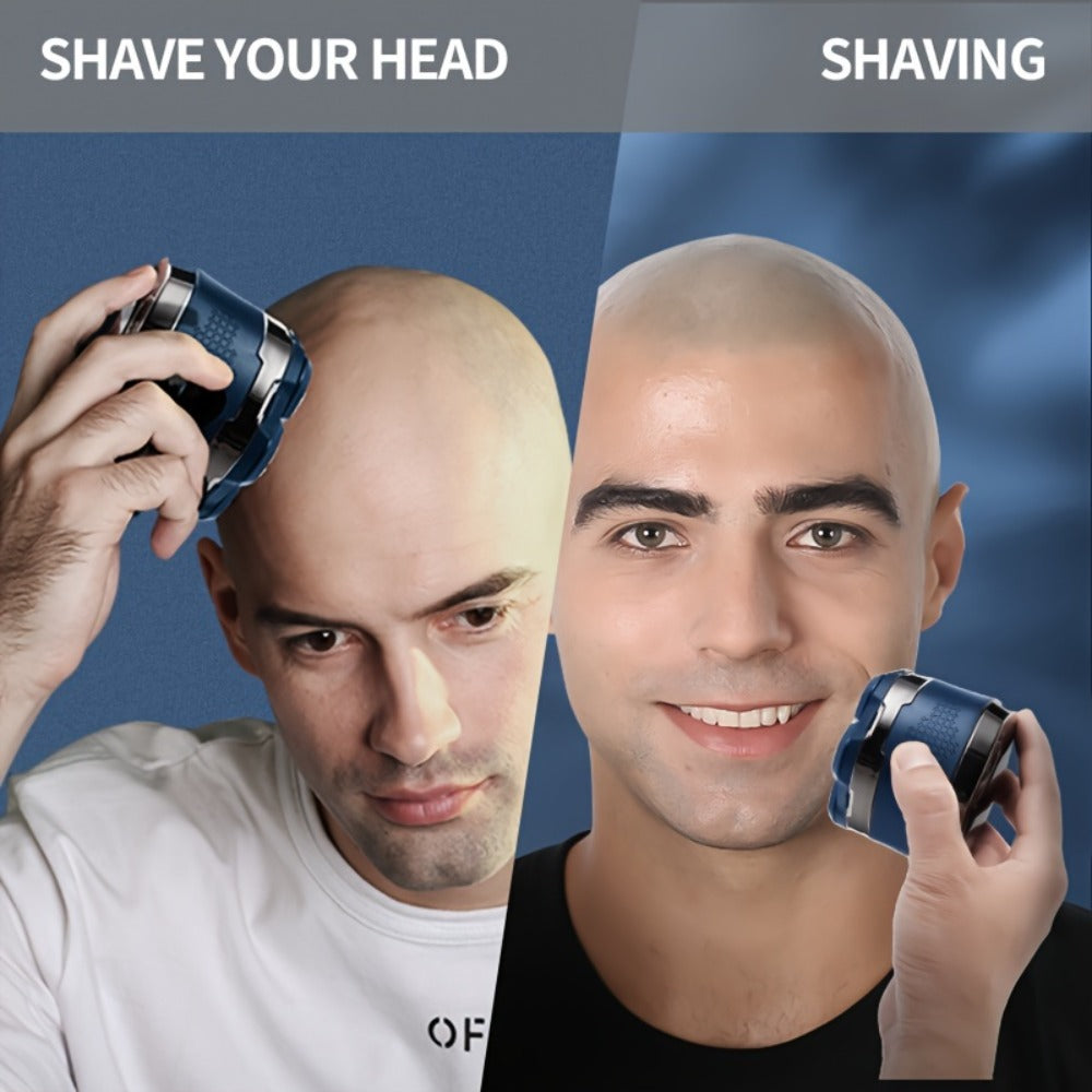 Electric Shaver 7D Floating Rotary Head with IPX6 Wet/Dry Use, USB Charging, LED Display and Magnetic Blade