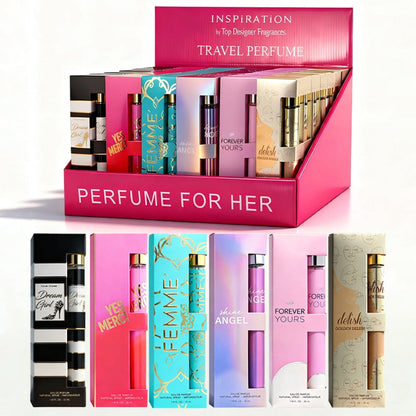 Women's Perfume Set Travel Size - 6 Piece Eau de Parfum Collection, Designer Fragrance Sampler Gift Set for Her