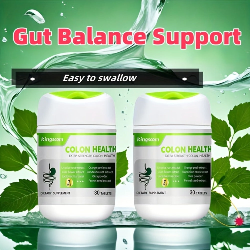 Gut Health Supplement Tablets with Licorice Root & Dandelion Root, High Fiber Herbal Formula for Digestive Wellness