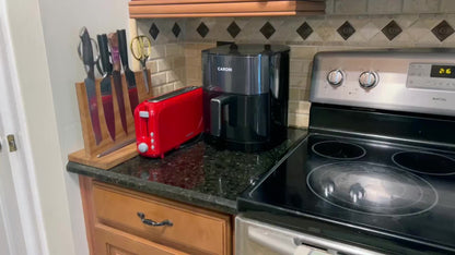 2-Slice Toaster Slim Ultra-Thin Design, 6 Browning Settings, 10" Long Slot, Reheat & Defrost Functions