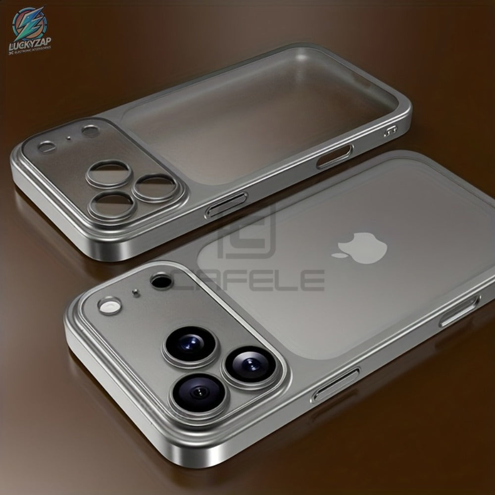 Phone Case Matte Frosted Clear Cover with Built-In Lens Film for Select iPhone 12–17 Models