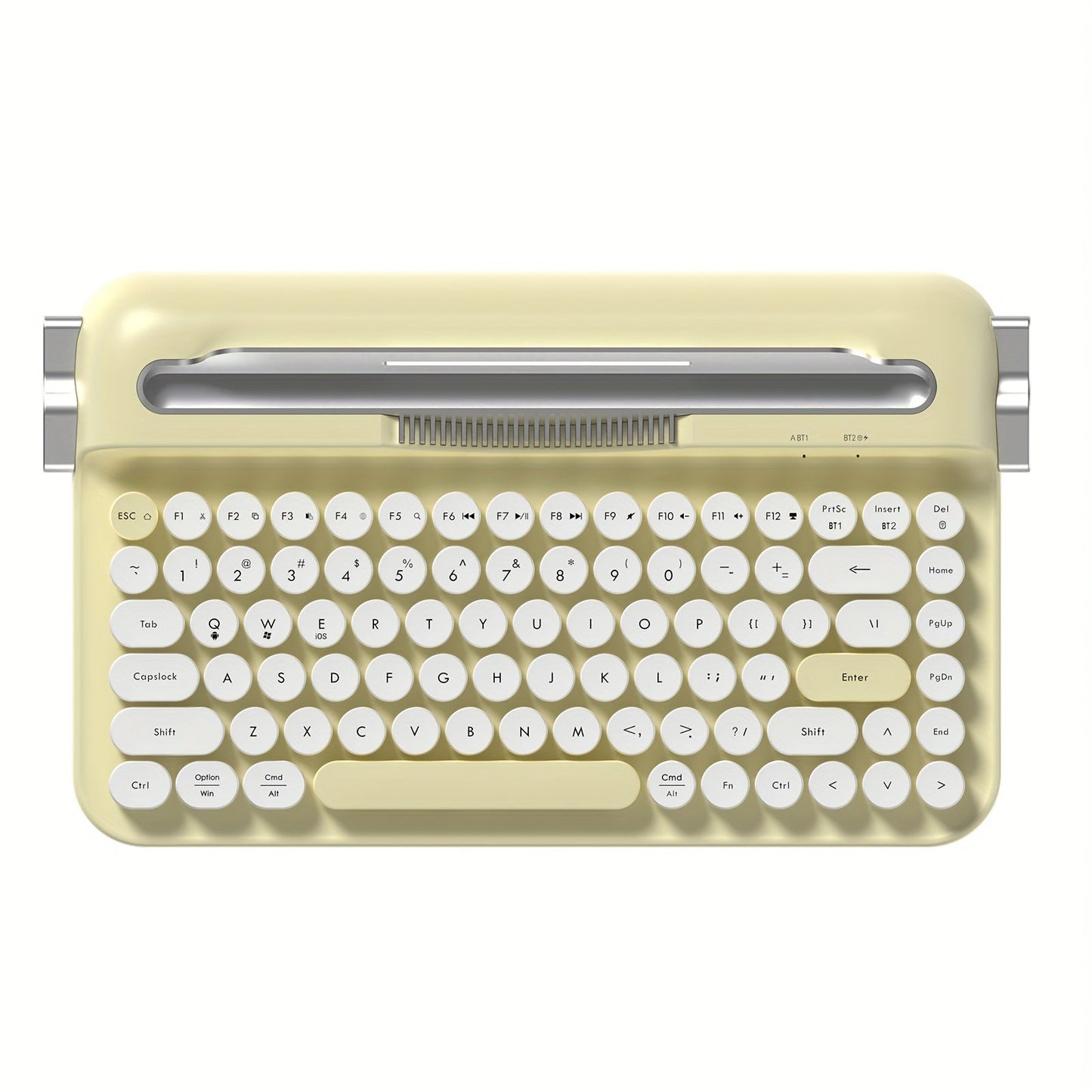 Retro Wireless Keyboard AJAZZ AF84 2.4G Dual-Mode, 84 Keys, Type-C Charging, Built-In Phone Stand