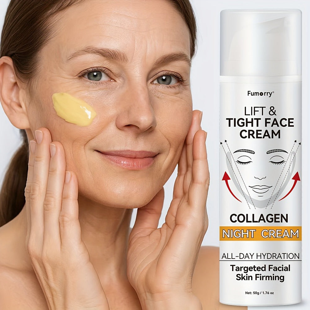 Snail Mucin Collagen Night Cream Firming Lifting Tightening Hydrating Moisturizing Anti-Aging Face Cream Soft Elastic Skin All Skin Types