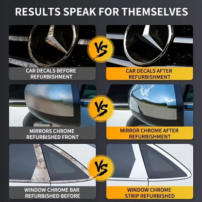 Chrome Trim Repair & Polishing Paste – Car Chrome Restorer for Door Handles, Emblems & Bright Strip Refurbishment