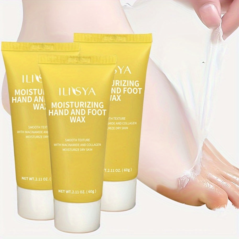 Foot Wax Moisturizing 3 Pack Niacinamide Deep Hydrating Foot Cream Mask Softening Cracked Heel Treatment – Vitamin B3 Dry Foot Skin Repair