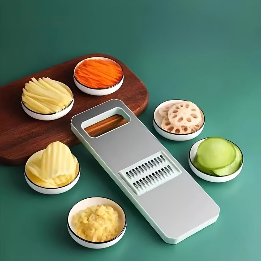 Mandoline Slicer 6-in-1 Vegetable Slicer Set with Interchangeable Blades – Stainless Steel for Home Cooking, Dining and Outdoor Meals