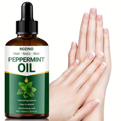 Essential Oil Peppermint 100ml Dropper Bottle for Diffuser, Shower, Massage and External Body Care