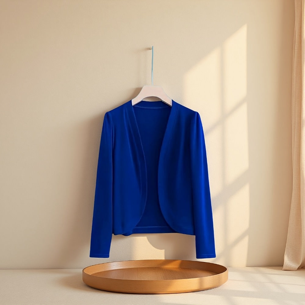 Cardigan Shawl - for Women - Long Sleeve Open Front Solid Color Lightweight Cover-Up - product detail view 10