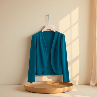 Cardigan Shawl - for Women - Long Sleeve Open Front Solid Color Lightweight Cover-Up - product detail view 13