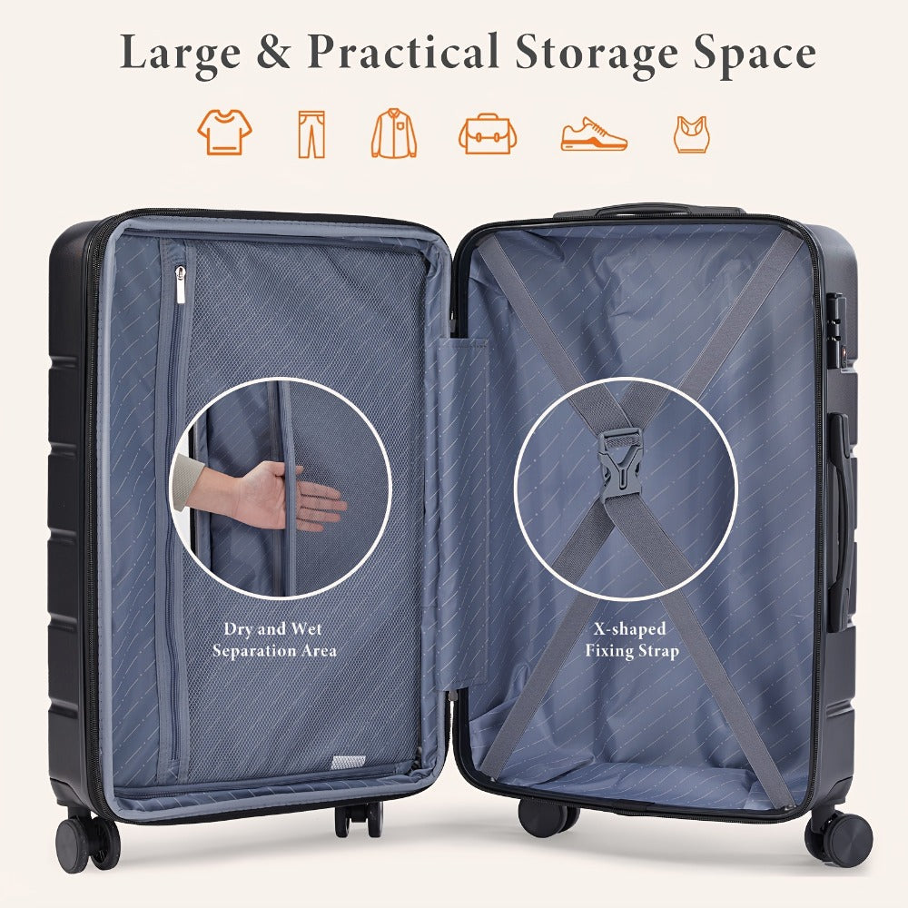 Carry On Luggage – 20 Inch, Hardshell, Expandable, Spinner Wheels – detail view 3