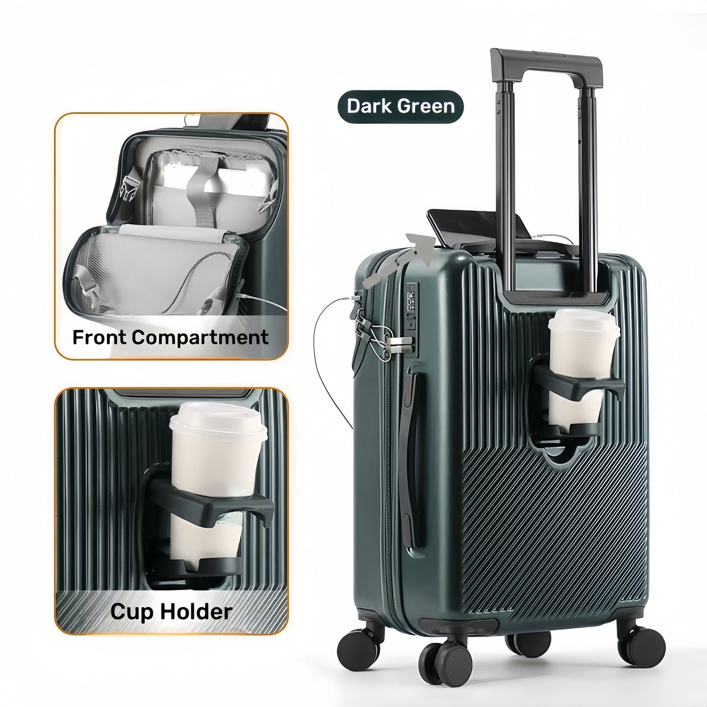 Carry On Luggage – 26 Inch, TSA Lock, Spinner Wheels, for Travel – detail view 30