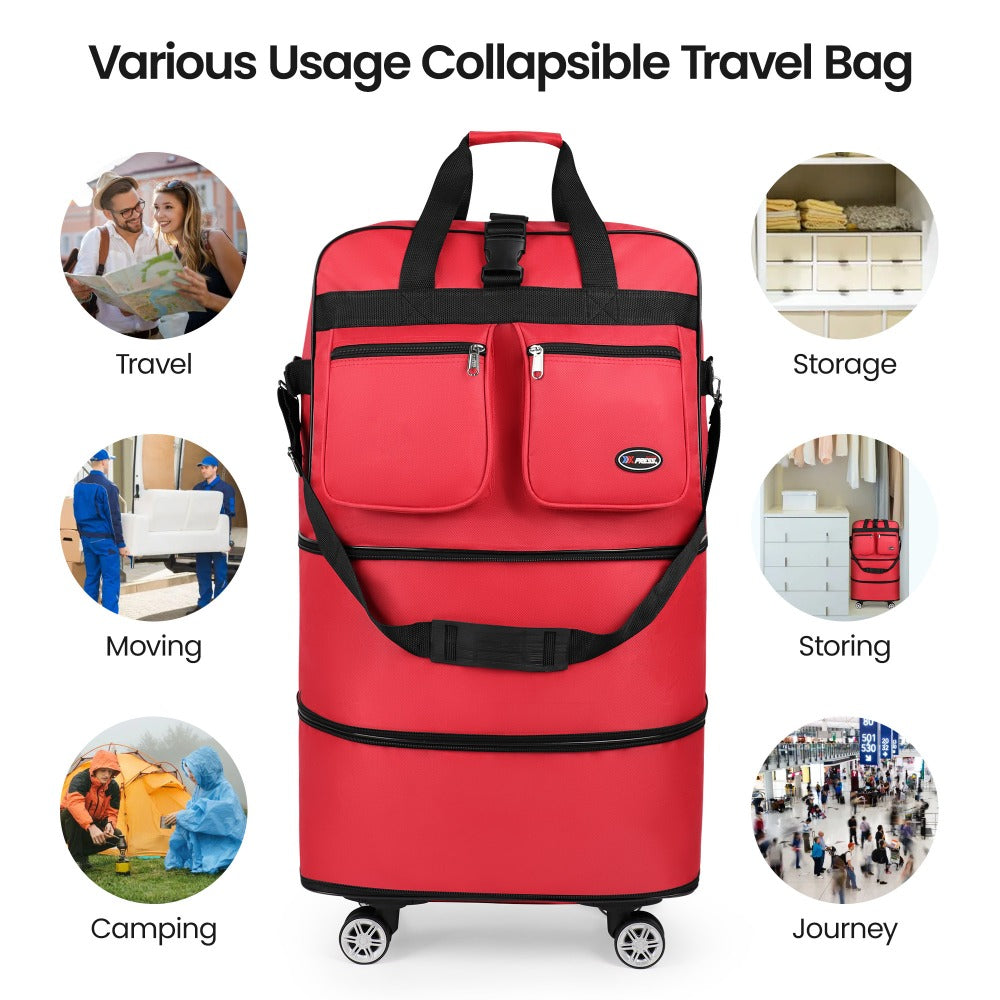 Carry On Luggage – 36 Inch, Spinner Wheels, Expandable, Foldable – detail view 7