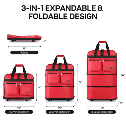 Carry On Luggage – 40 Inch, Expandable, Foldable, Spinner Wheels – detail view 18