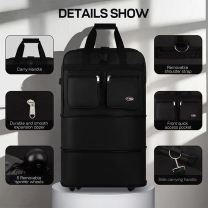 Carry On Luggage – 40 Inch, Expandable, Foldable, Spinner Wheels – detail view 23